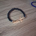 Women's Black Cross Bracelet
