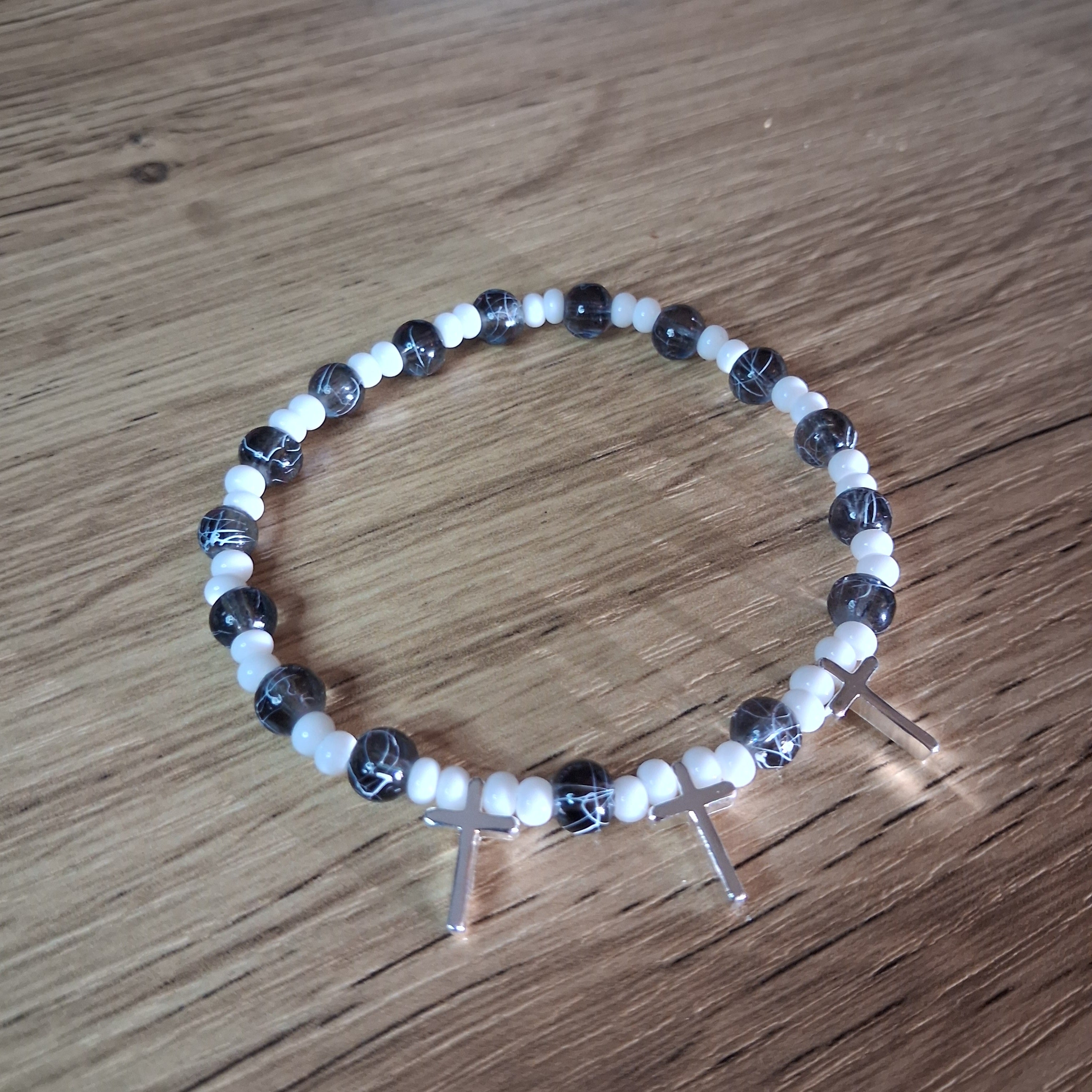 Mens Tri Cross Bracelet